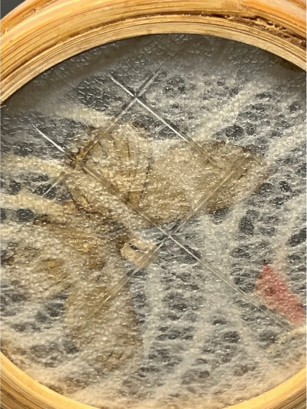 Japanese 1970s Set 5 Bamboo Pressed Butterfly Coasters & Serving Tray, 11x1.5”
